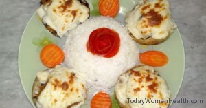 المشروم المحشو باللحم المفروم المشروم المحشو باللحم المفروم